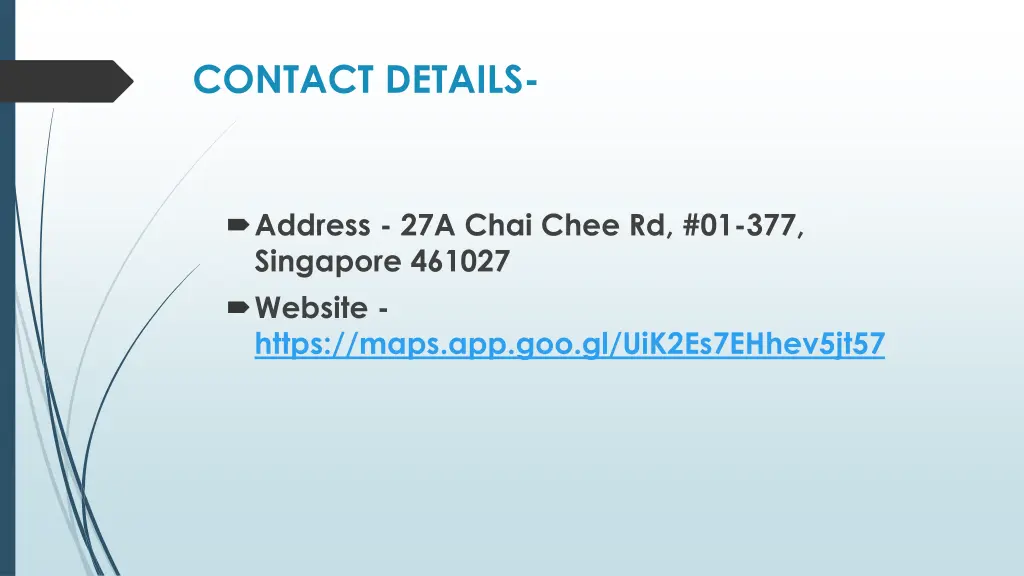 contact details