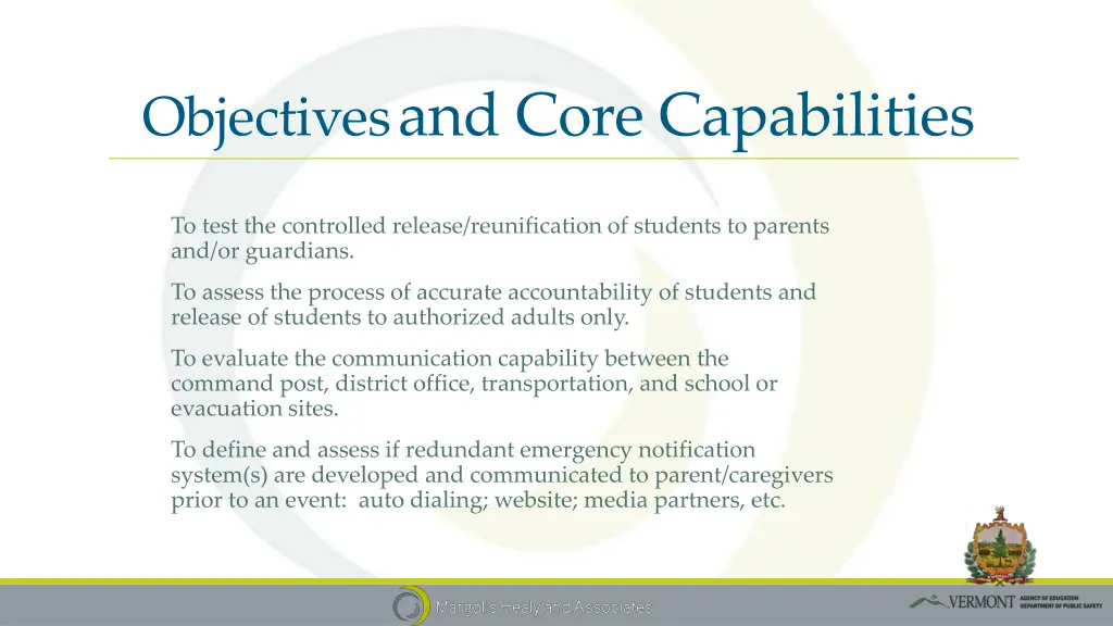 objectives and core capabilities