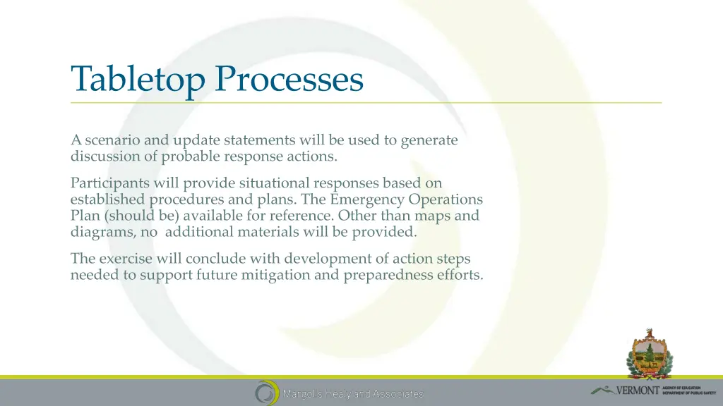 tabletop processes