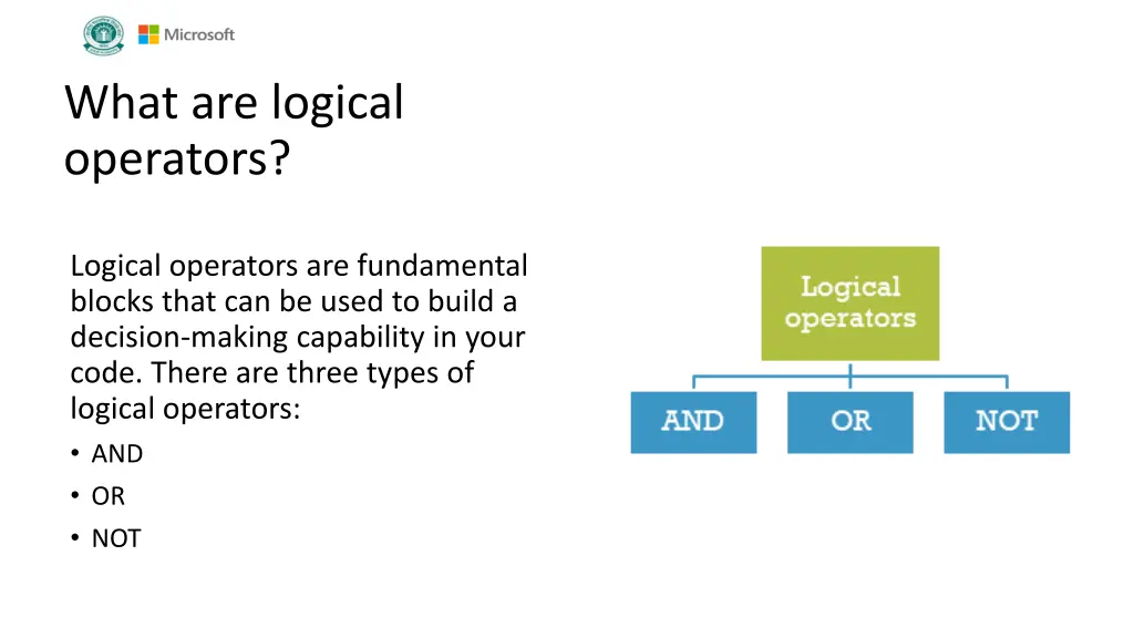 what are logical operators