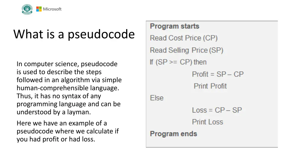 what is a pseudocode