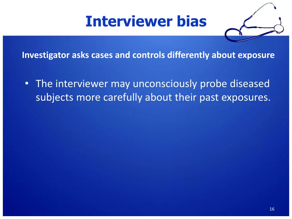 interviewer bias