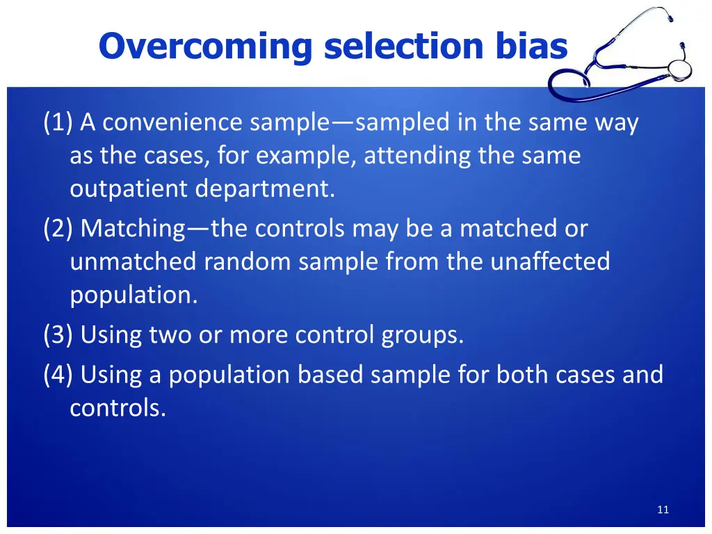 overcoming selection bias