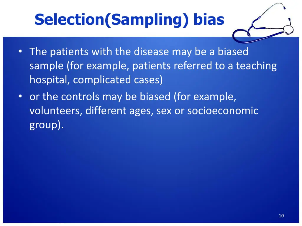 selection sampling bias