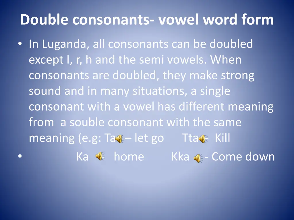 double consonants vowel word form