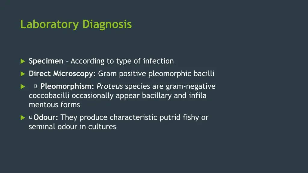 laboratory diagnosis