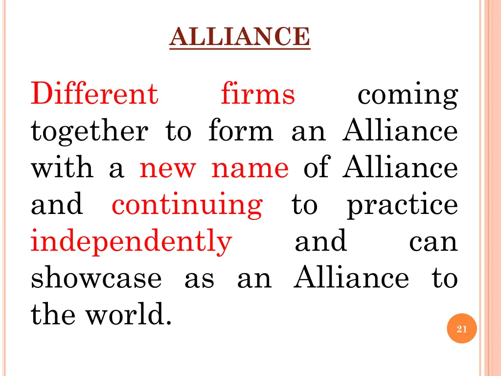 alliance