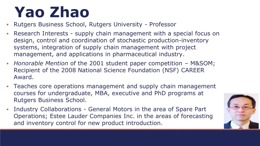 yao zhao rutgers business school rutgers