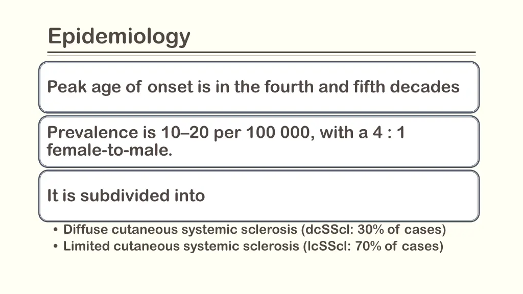 epidemiology