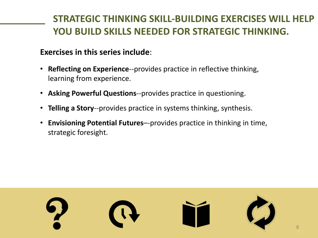 strategic thinking skill building exercises will