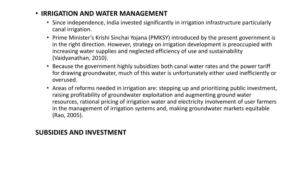 irrigation and water management since