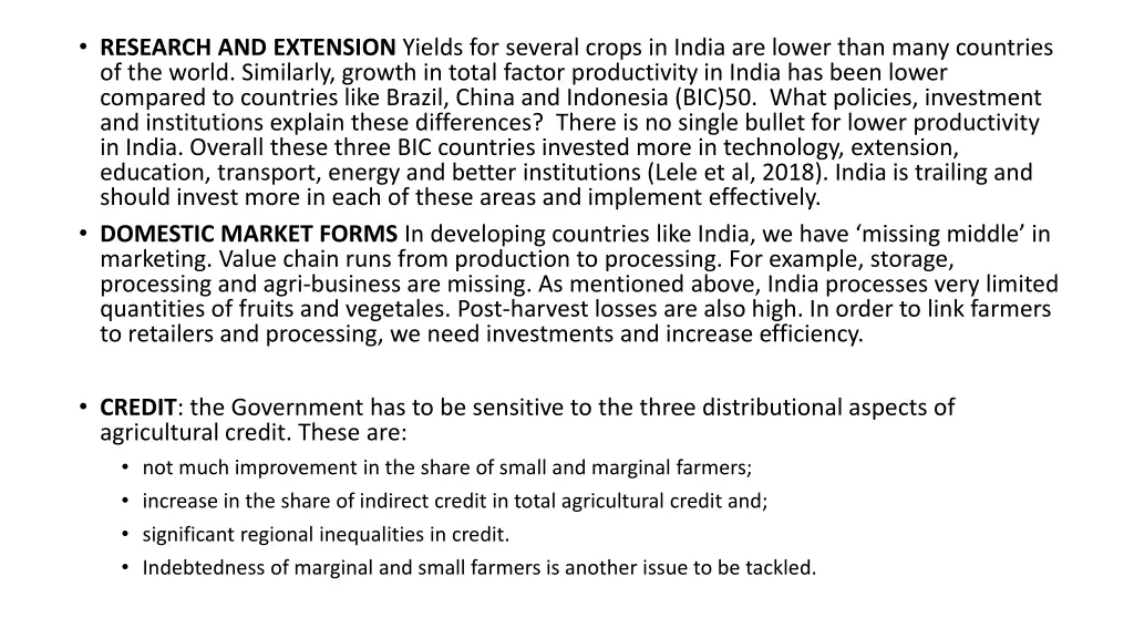 research and extension yields for several crops