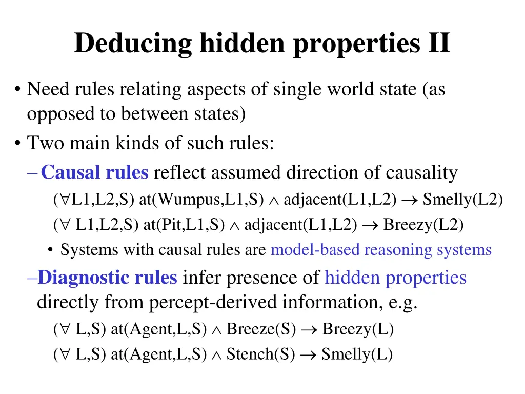 deducing hidden properties ii