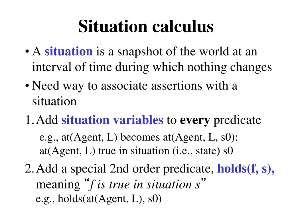 situation calculus