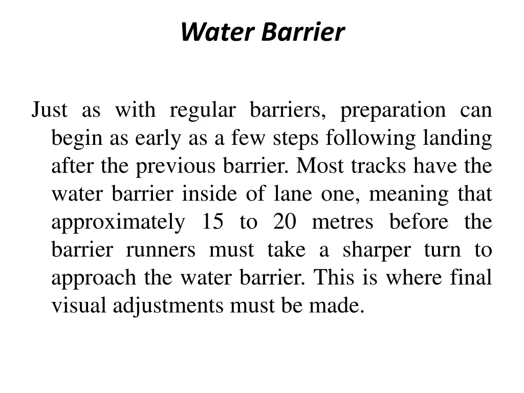 water barrier