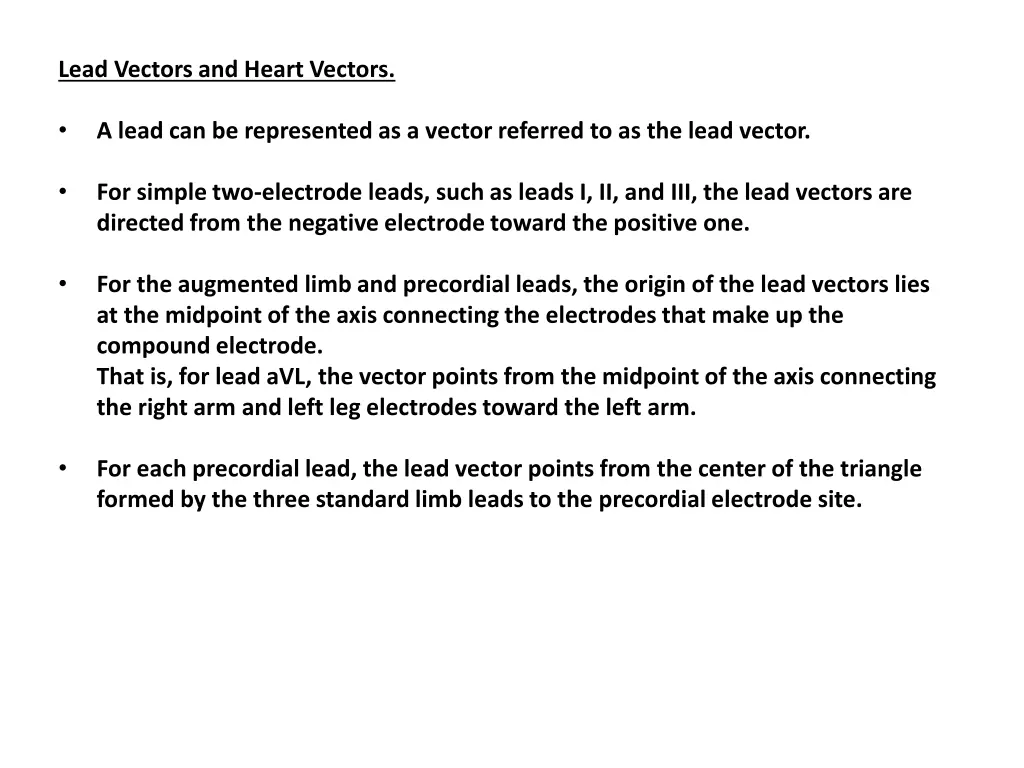 lead vectors and heart vectors