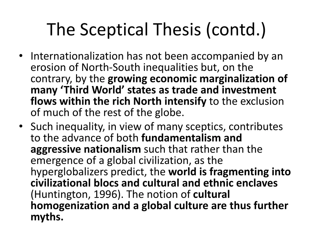 the sceptical thesis contd 2