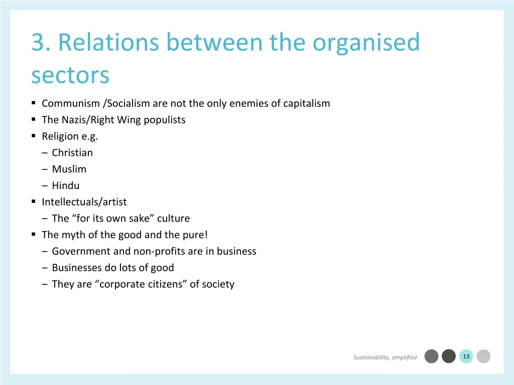 3 relations between the organised sectors 1