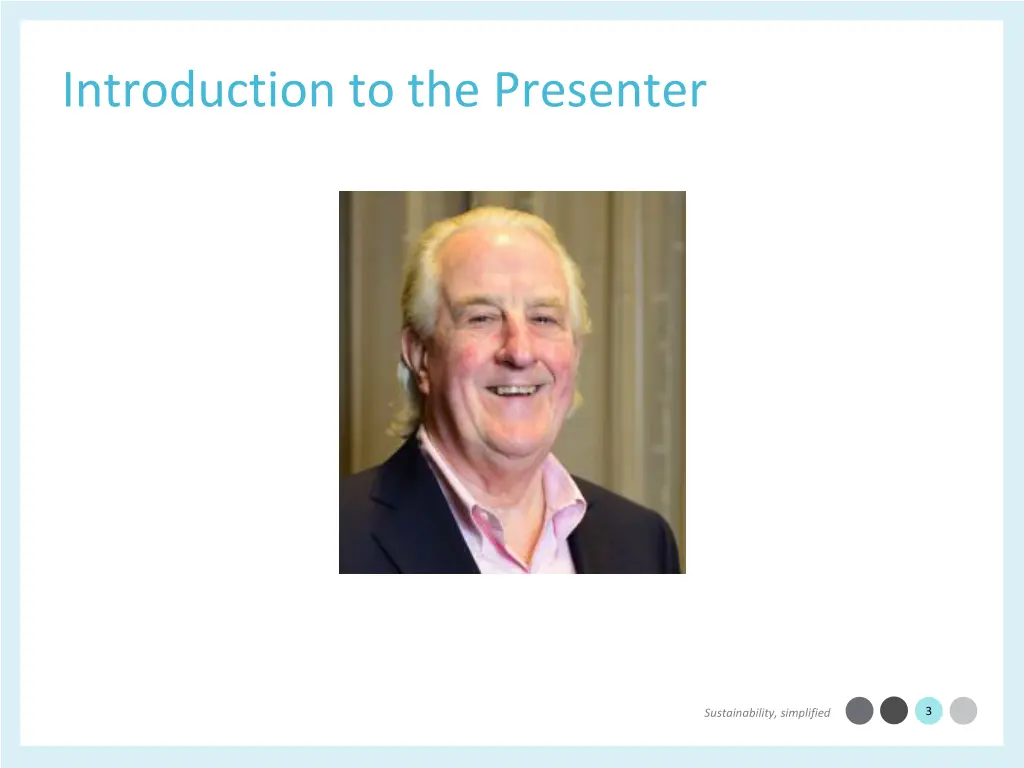 introduction to the presenter