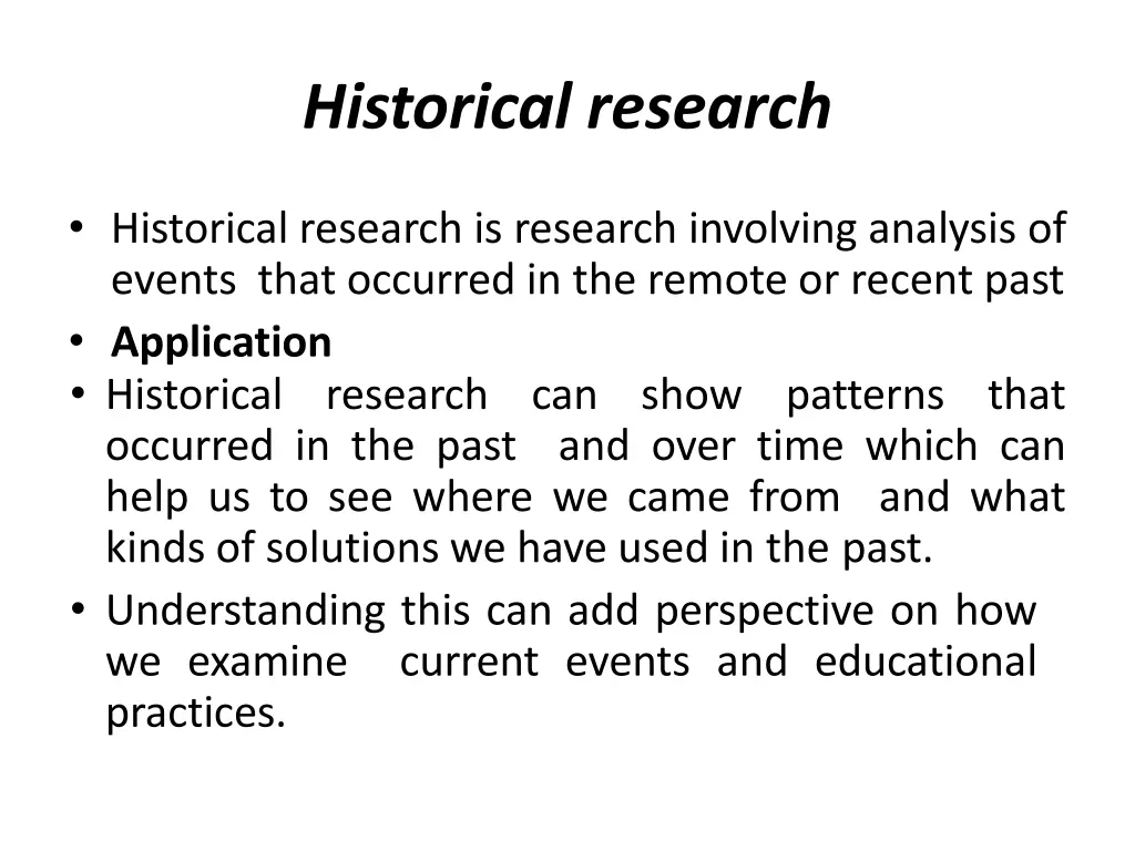 historical research