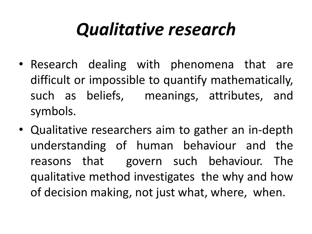 qualitative research