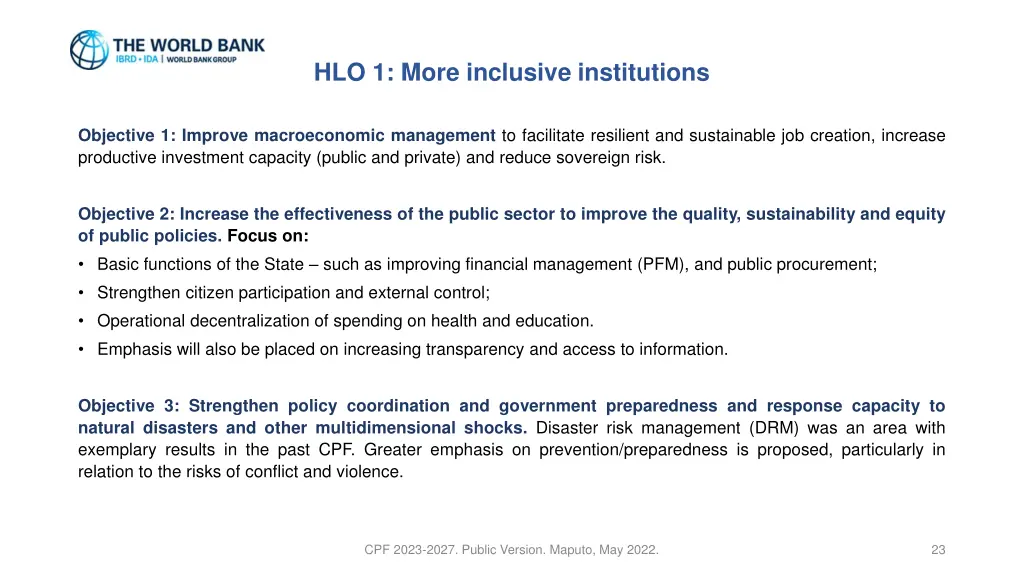 hlo 1 more inclusive institutions