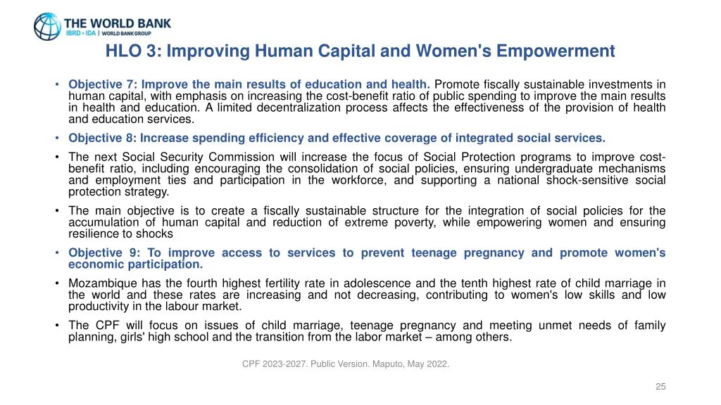 hlo 3 improving human capital and women