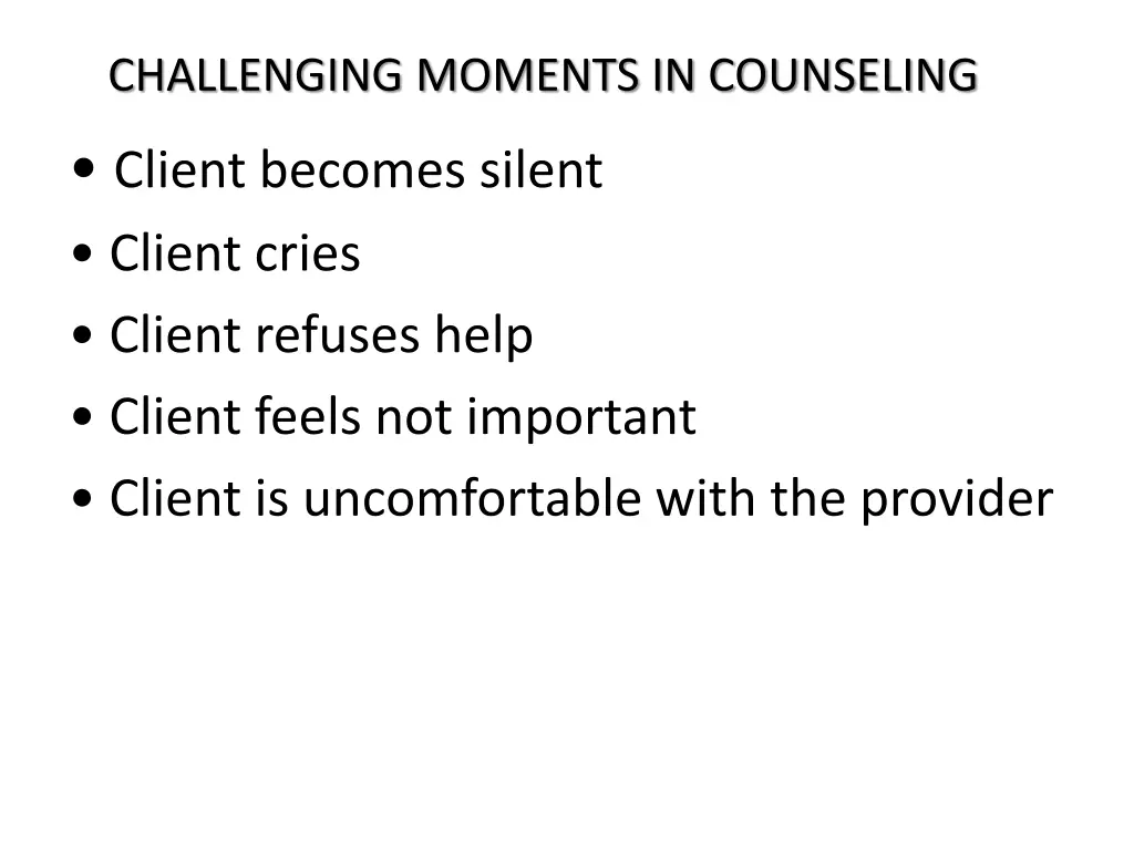 challenging moments in counseling