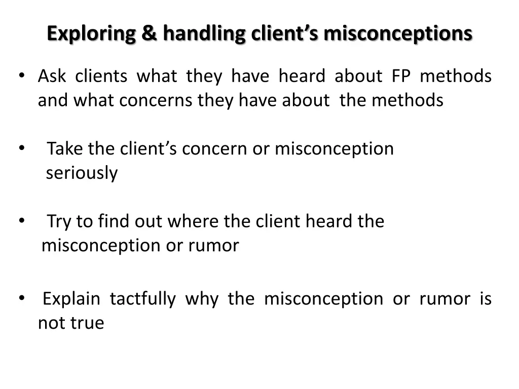 exploring handling client s misconceptions 1