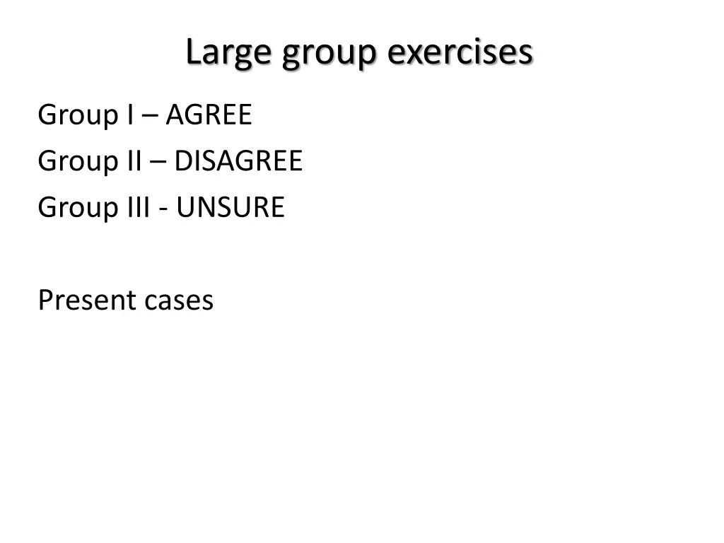 large group exercises