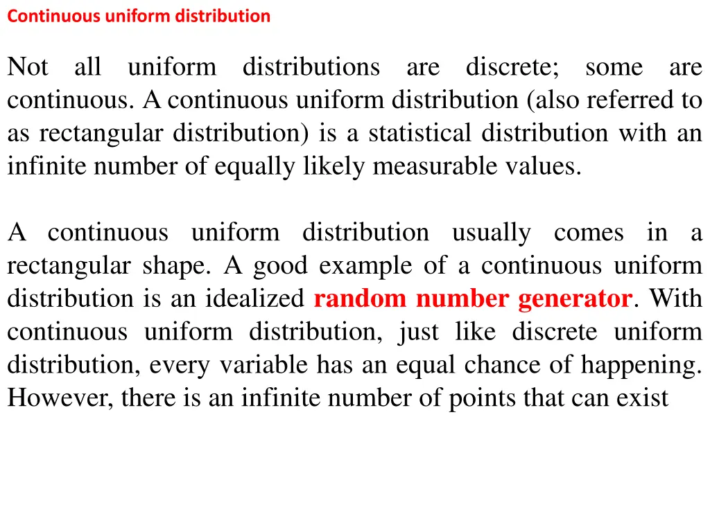 continuous uniform distribution