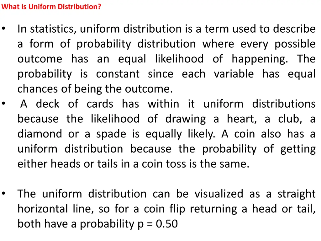 what is uniform distribution