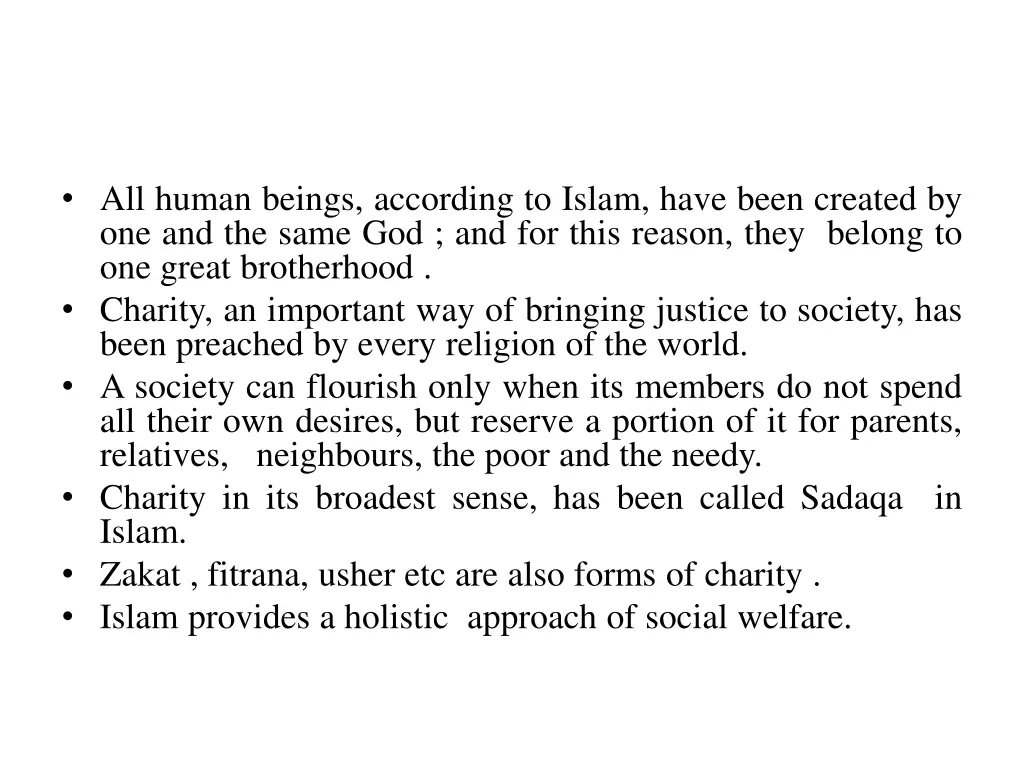 all human beings according to islam have been