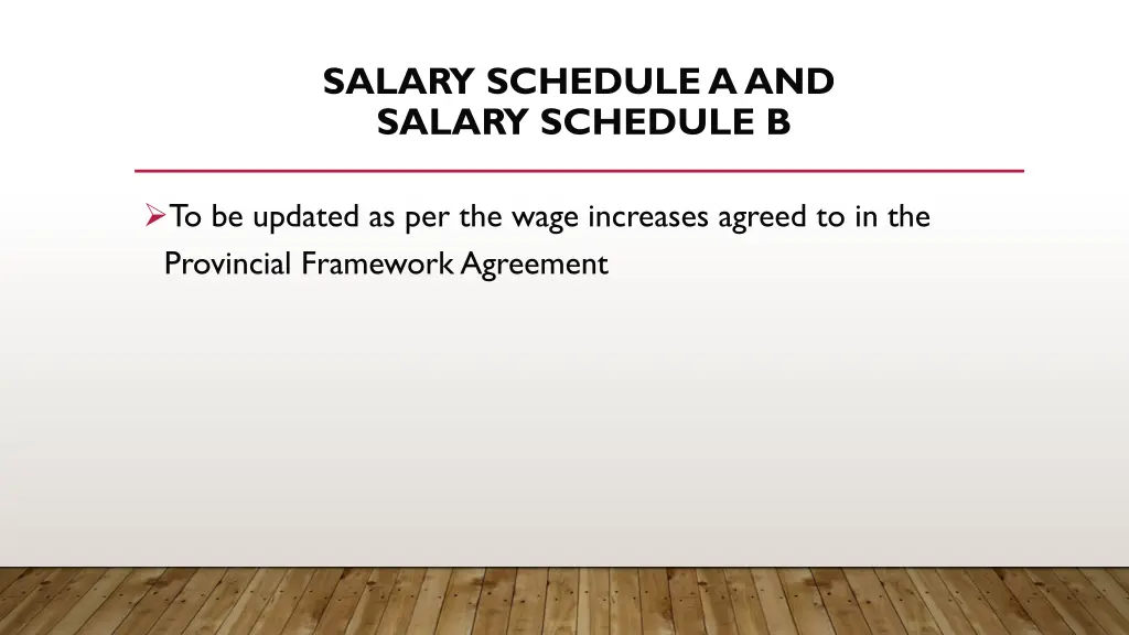 salary schedule a and salary schedule b