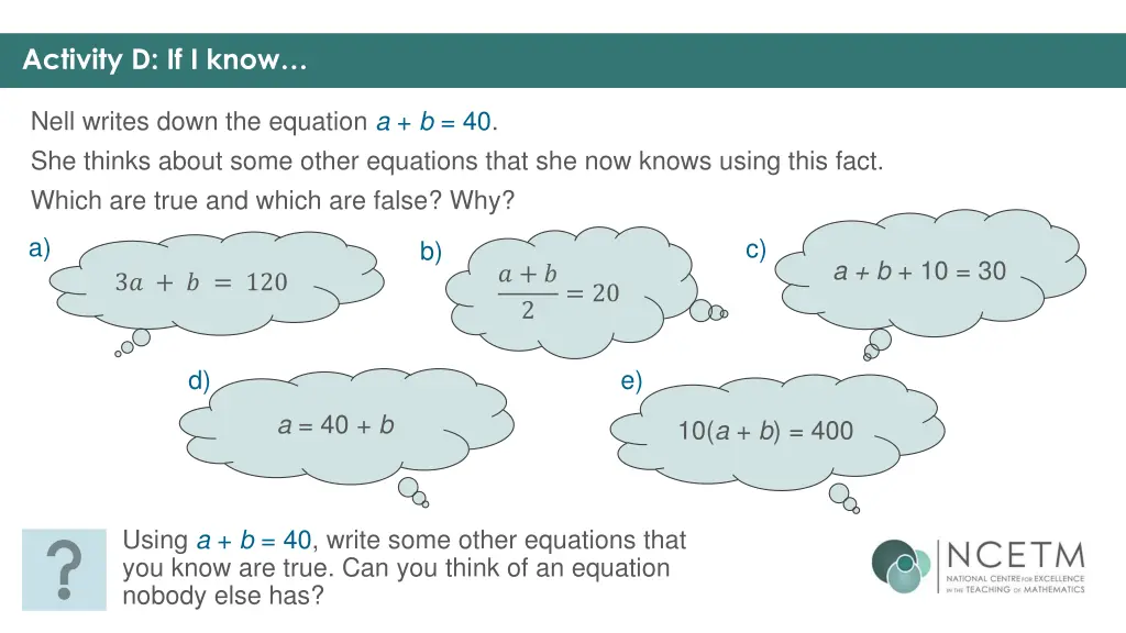 activity d if i know