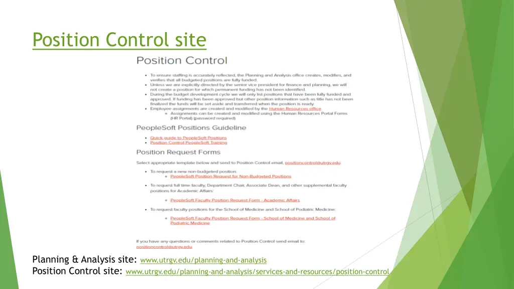 position control site