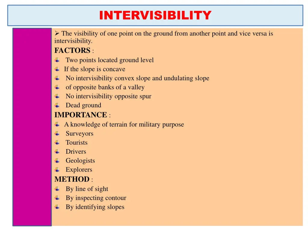 intervisibility