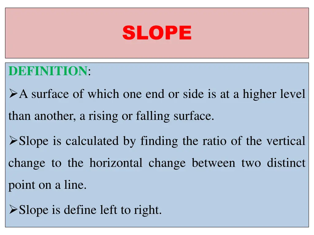 slope