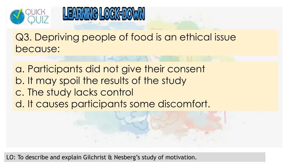 q3 depriving people of food is an ethical issue