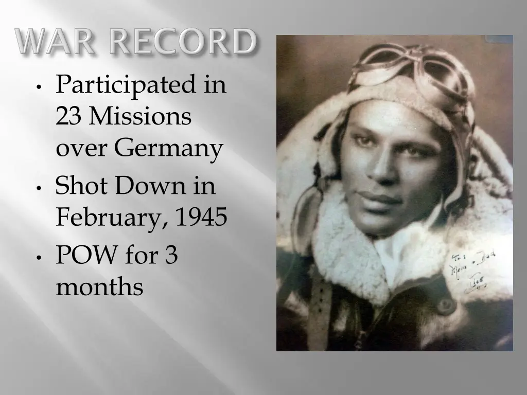 participated in 23 missions over germany shot