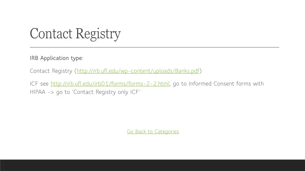 contact registry