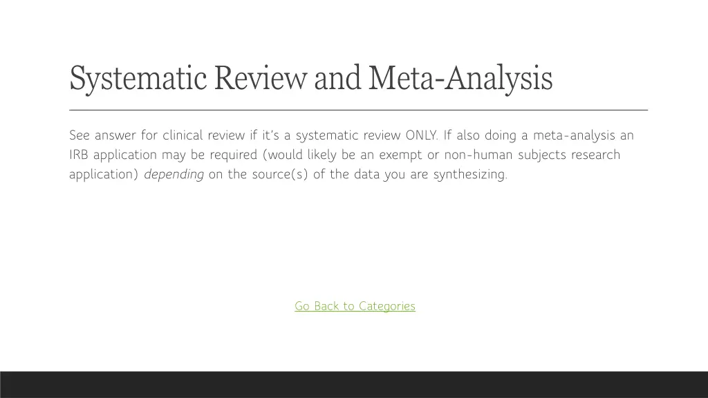 systematic review and meta analysis