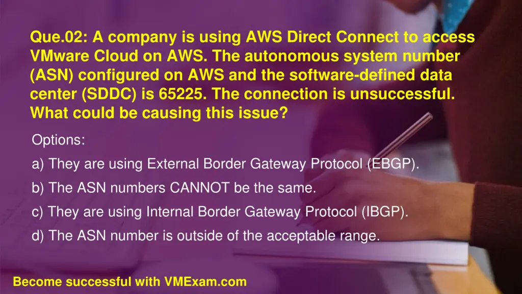 que 02 a company is using aws direct connect