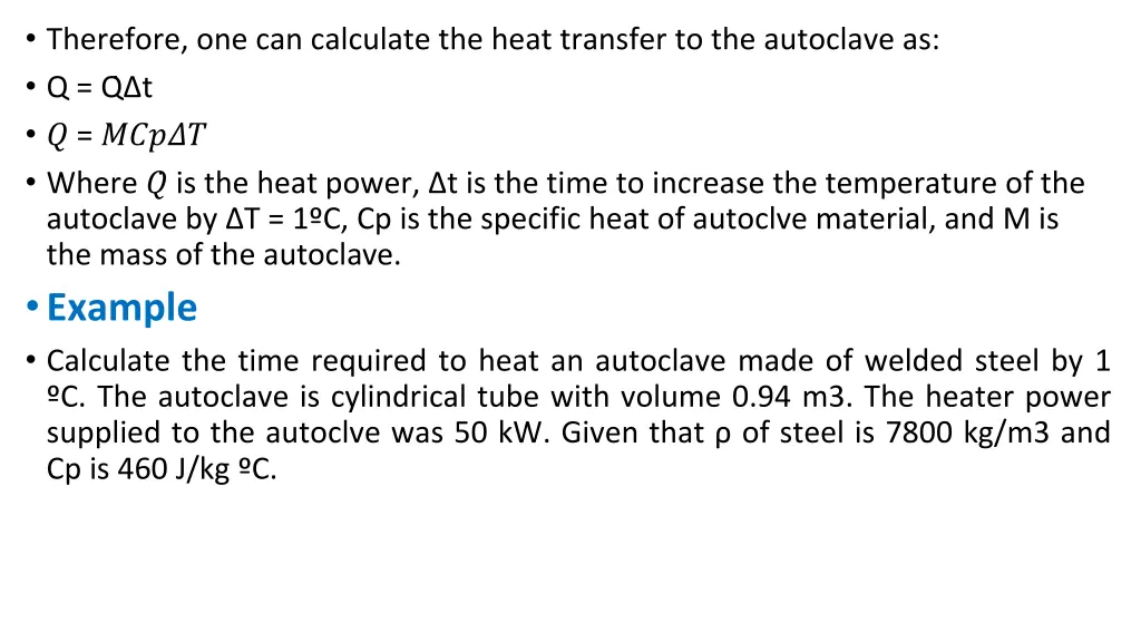 therefore one can calculate the heat transfer