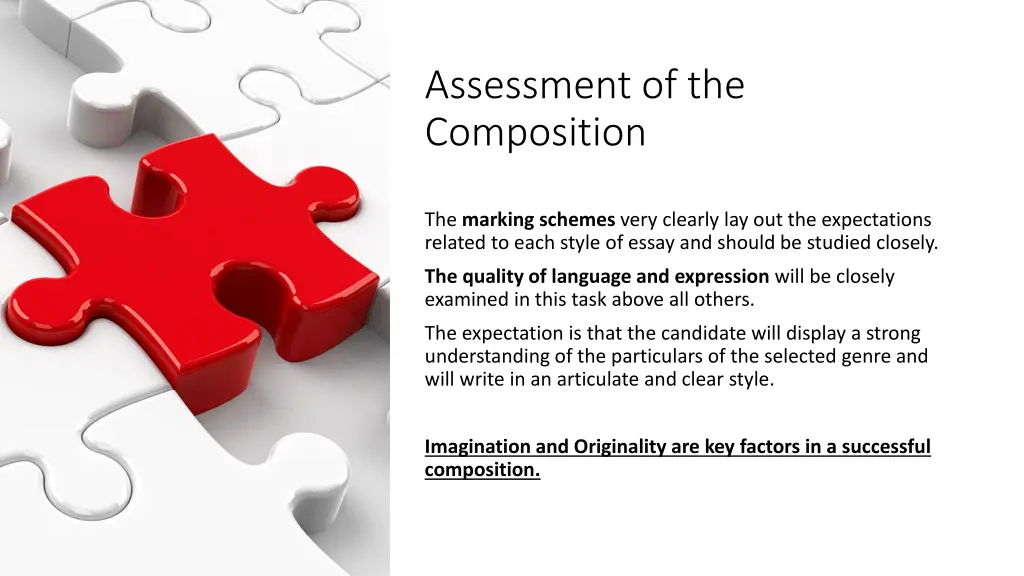 assessment of the composition