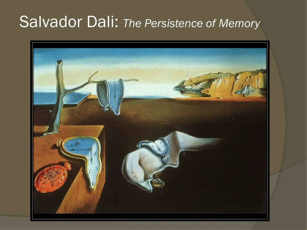 salvador dali the persistence of memory