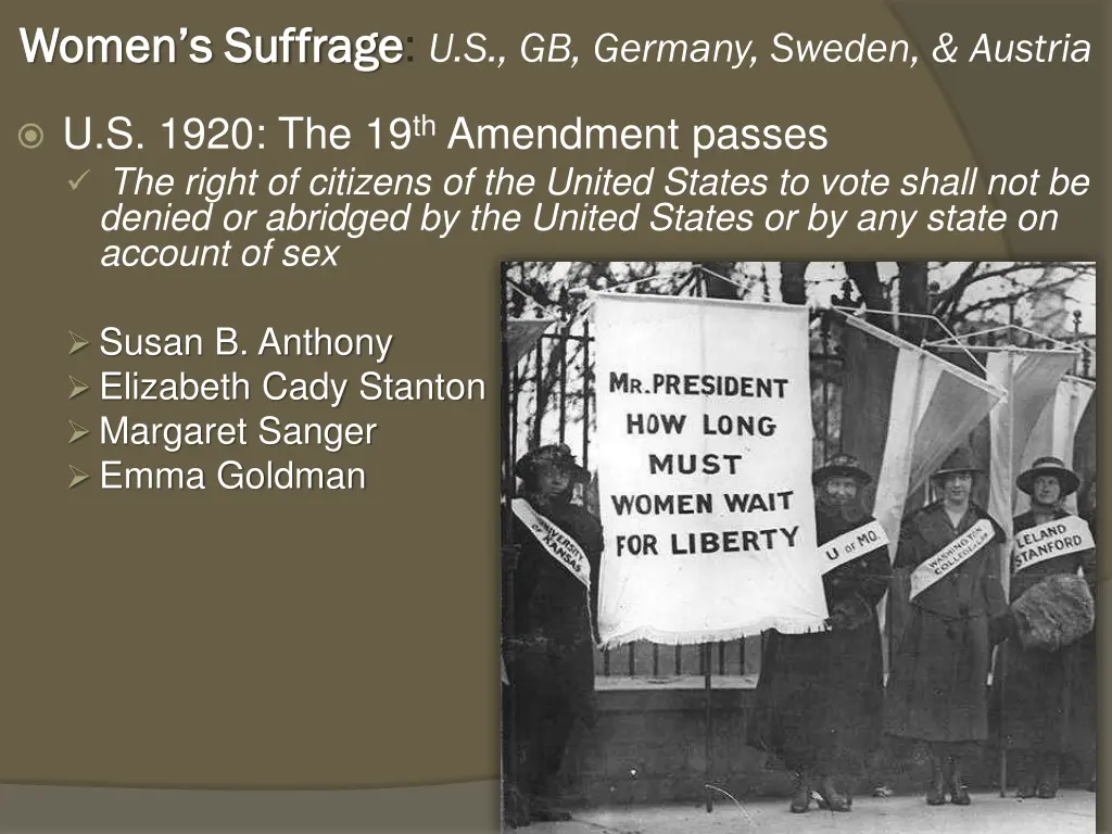 women s suffrage women s suffrage u s gb germany