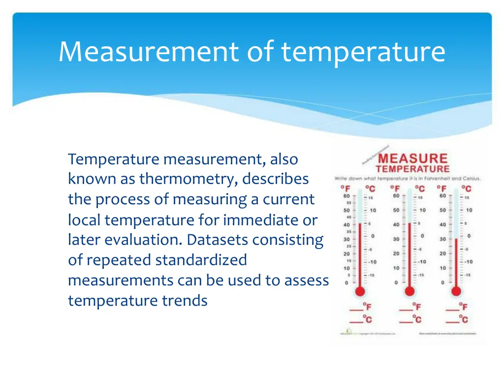 measurement of temperature