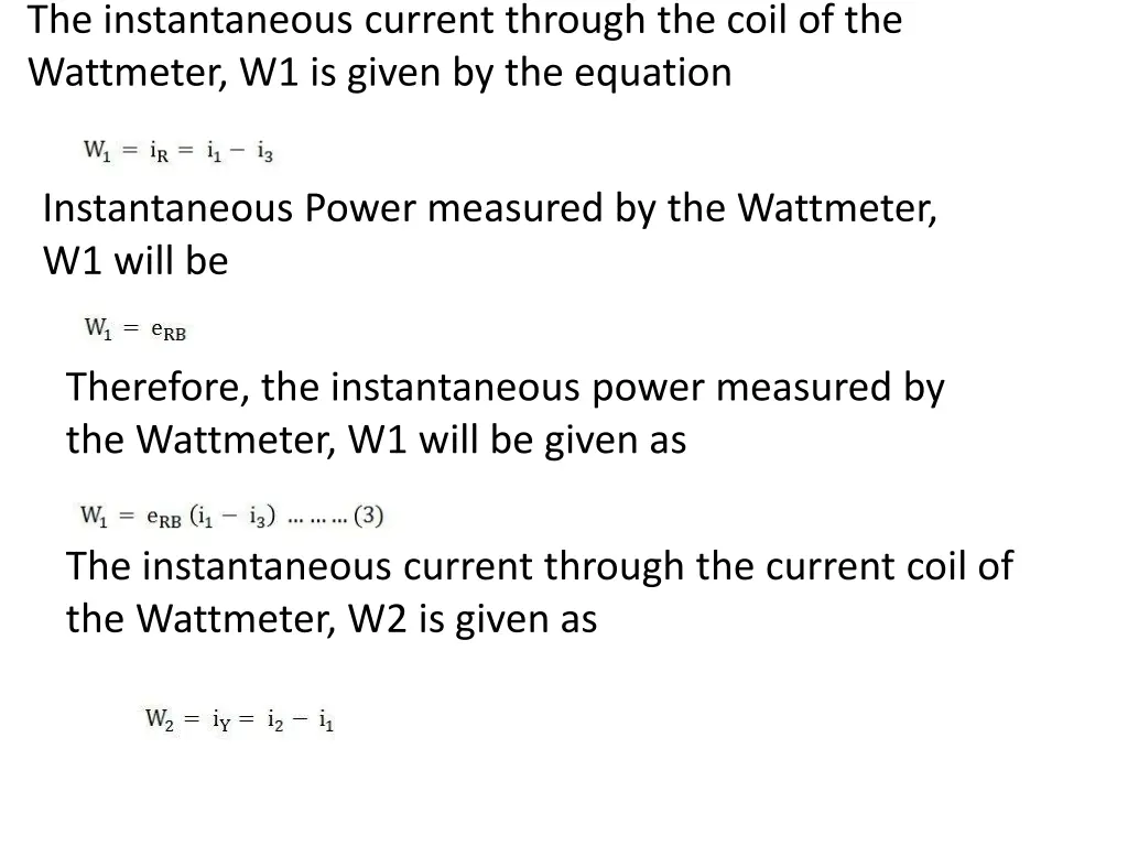 the instantaneous current through the coil