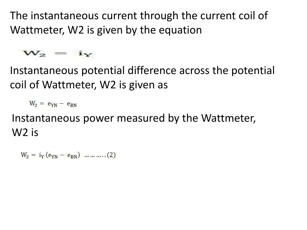 the instantaneous current through the current